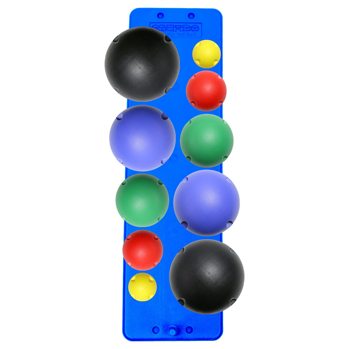CanDo MVP Balance System, 10-Ball Set with Wall Rack (2 each: yellow through black)