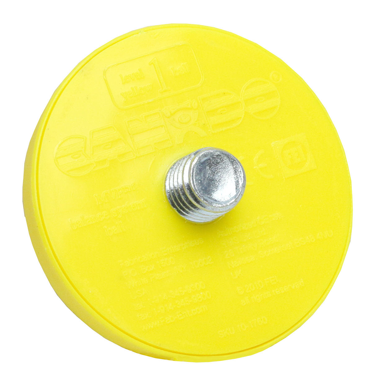 CanDo MVP Balance System, Yellow Instability Ball (Level 1), Each