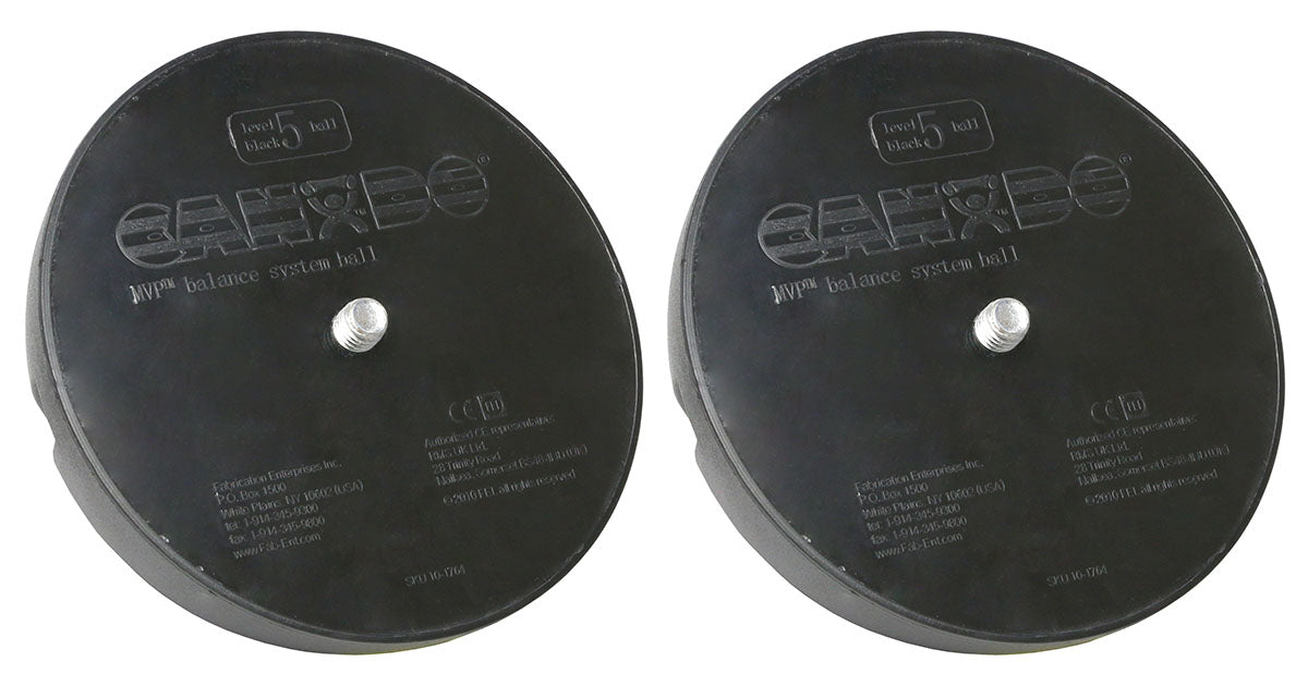 CanDo MVP Balance System, Black Instability Ball (Level 5), Pair