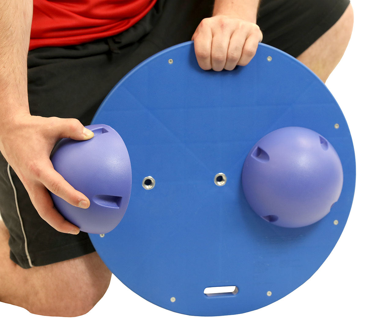 CanDo Balance Board, 16" Diameter Wobble Board with 1 Blue Ball (Hard)