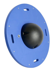 CanDo Balance Board, 16" Diameter Wobble Board with 1 Black Ball (X-Hard)