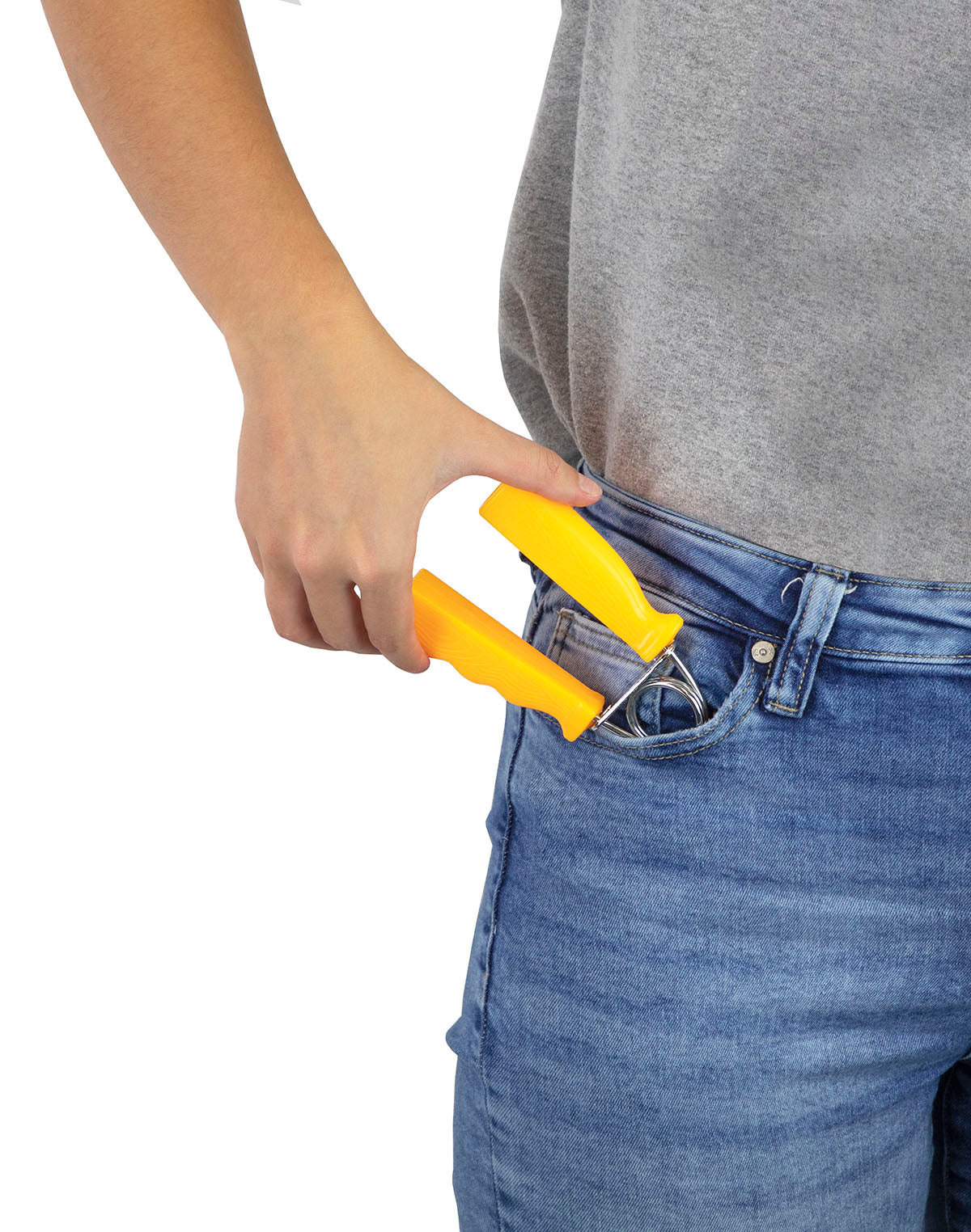 CanDo Ergonomic Hand Grip, Pair - Yellow, x-light - 3 lb