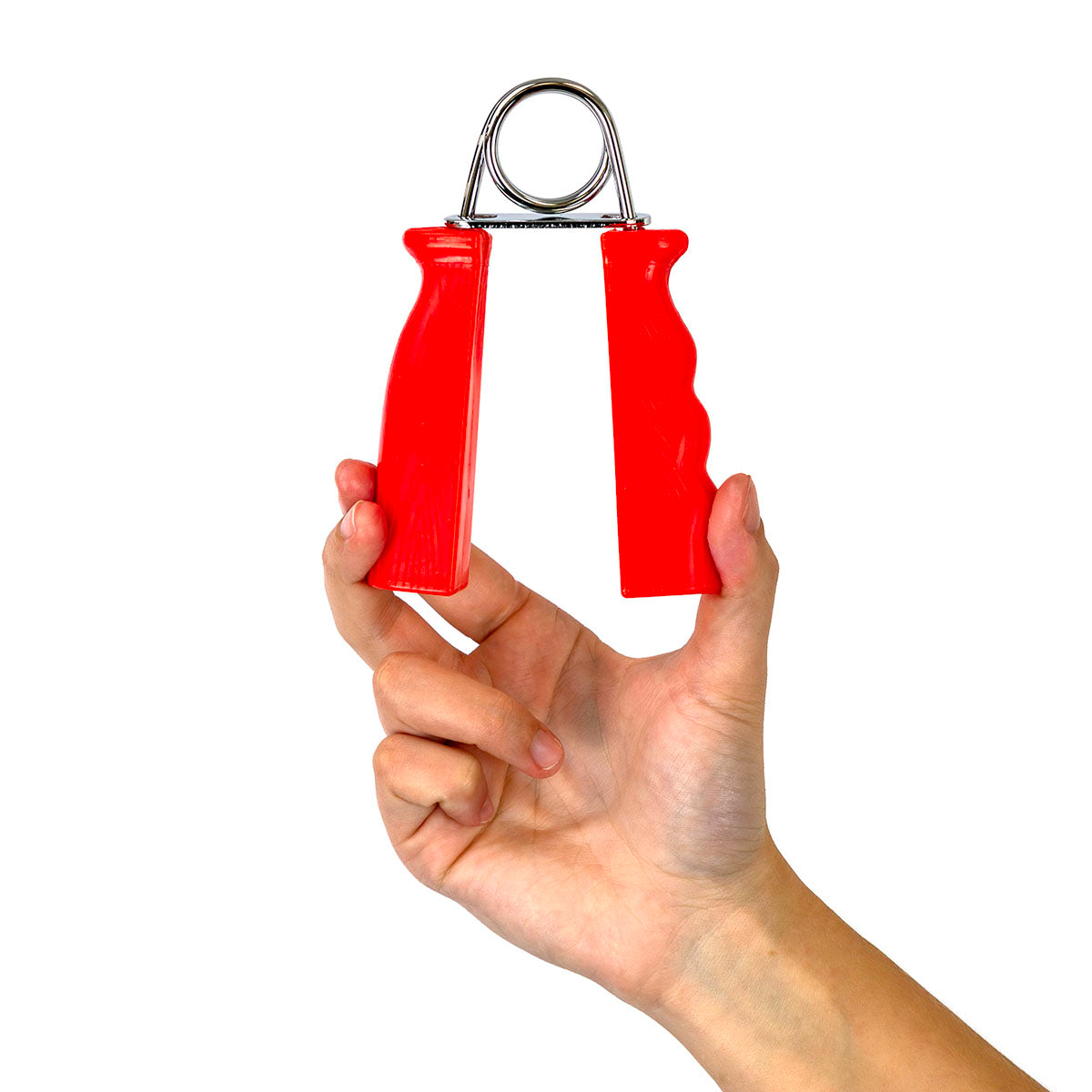 CanDo Ergonomic Hand Grip, Pair - Red, light - 6 lb