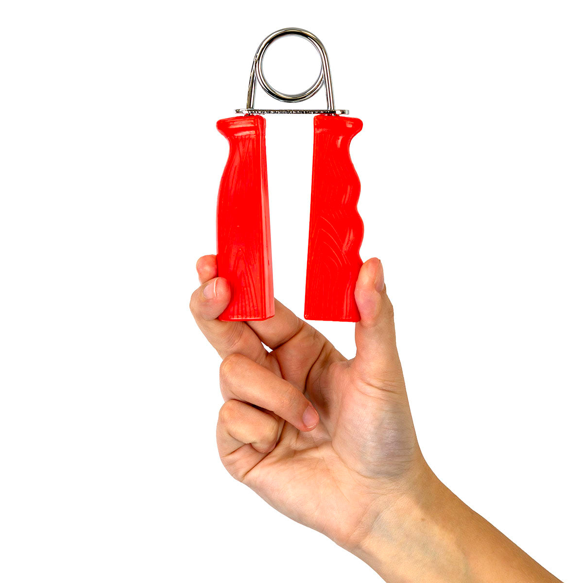 CanDo Ergonomic Hand Grip, Pair - Red, light - 6 lb