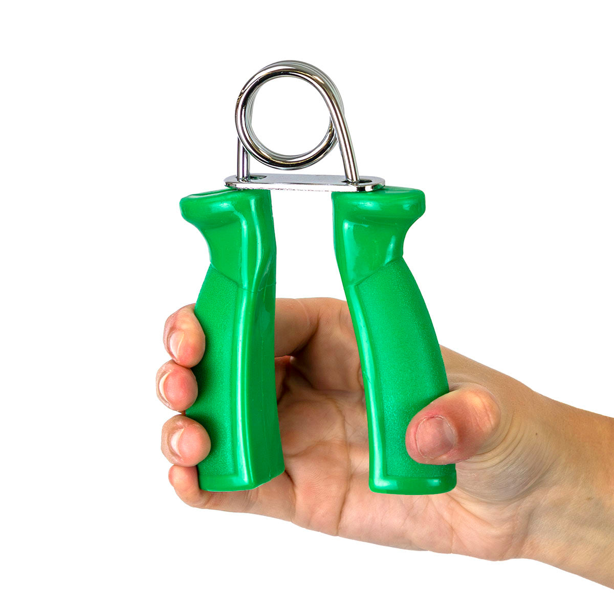 CanDo Ergonomic Hand Grip, Pair - Green, moderate - 12 lb