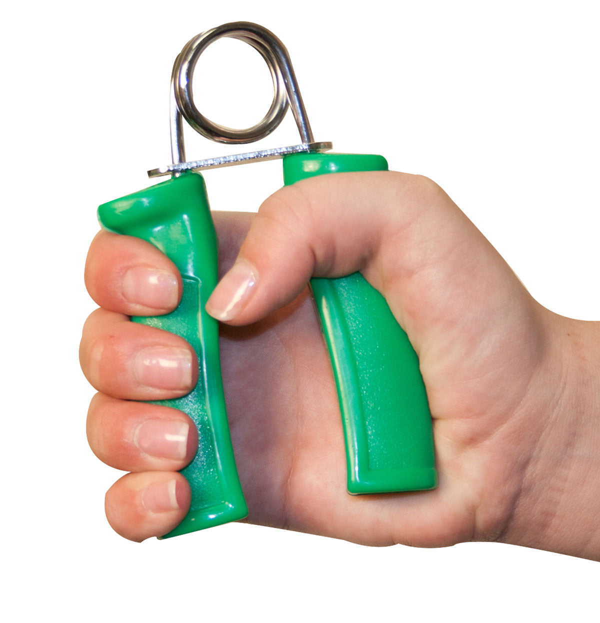 CanDo Ergonomic Hand Grip, Pair - Green, moderate - 12 lb