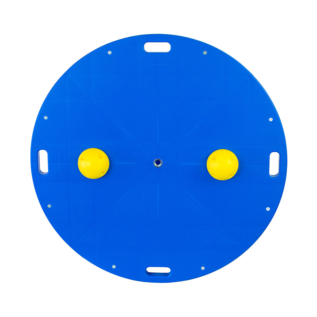 CanDo Balance Board, 30" Diameter Wobble/Rocker Board with 2 Yellow Balls (X-Easy)