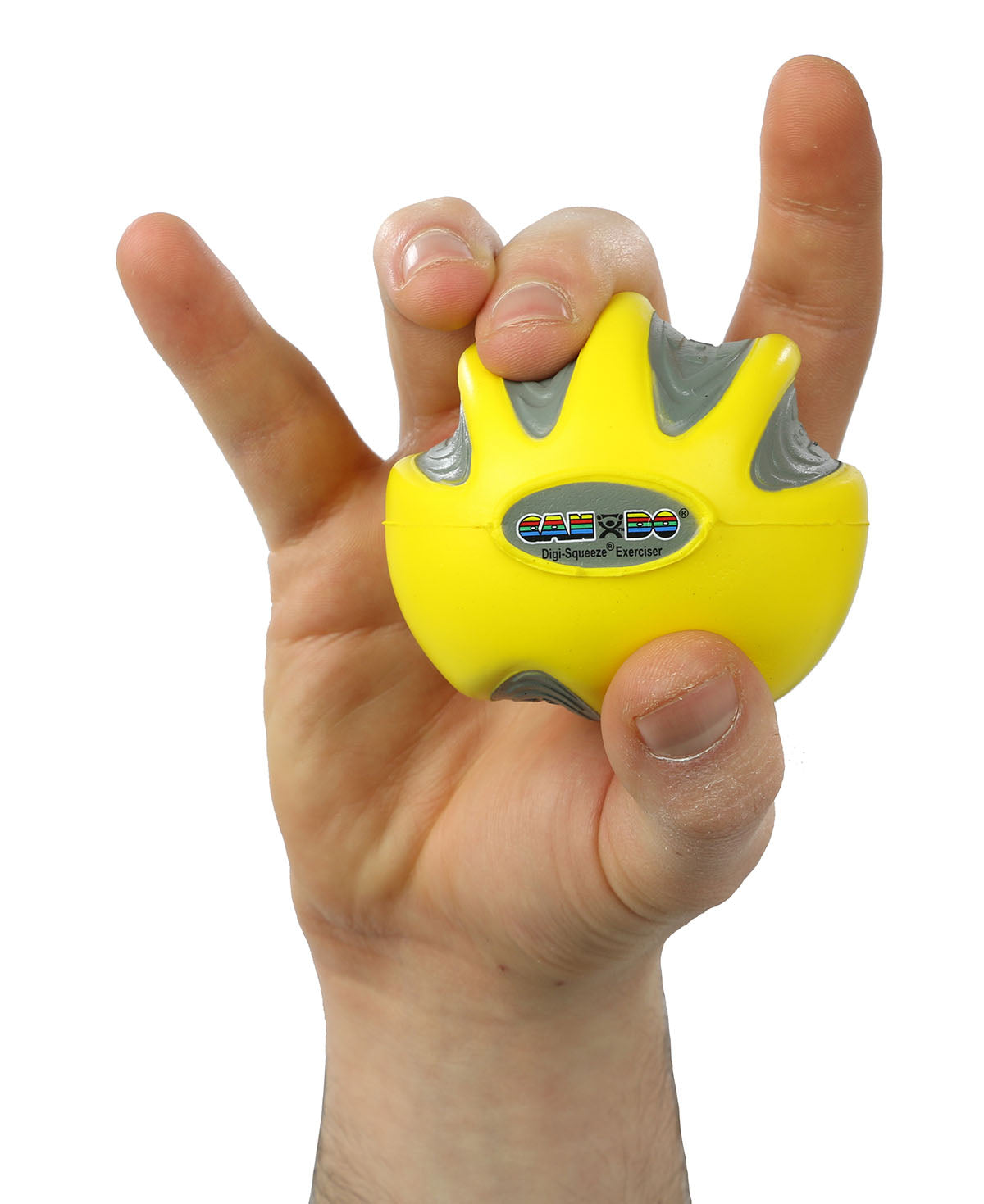 CanDo Digi-Squeeze hand exerciser - Small - Yellow, x-light