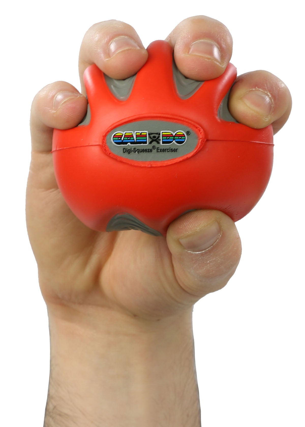 CanDo Digi-Squeeze hand exerciser - Medium - Red, light