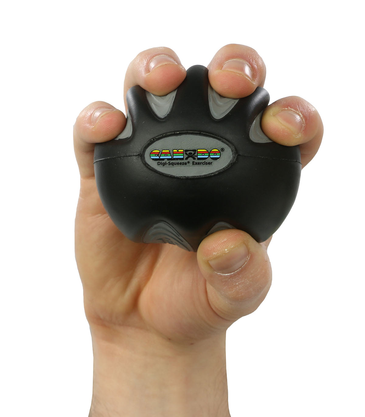 CanDo Digi-Squeeze hand exerciser - Medium - Black, x-firm