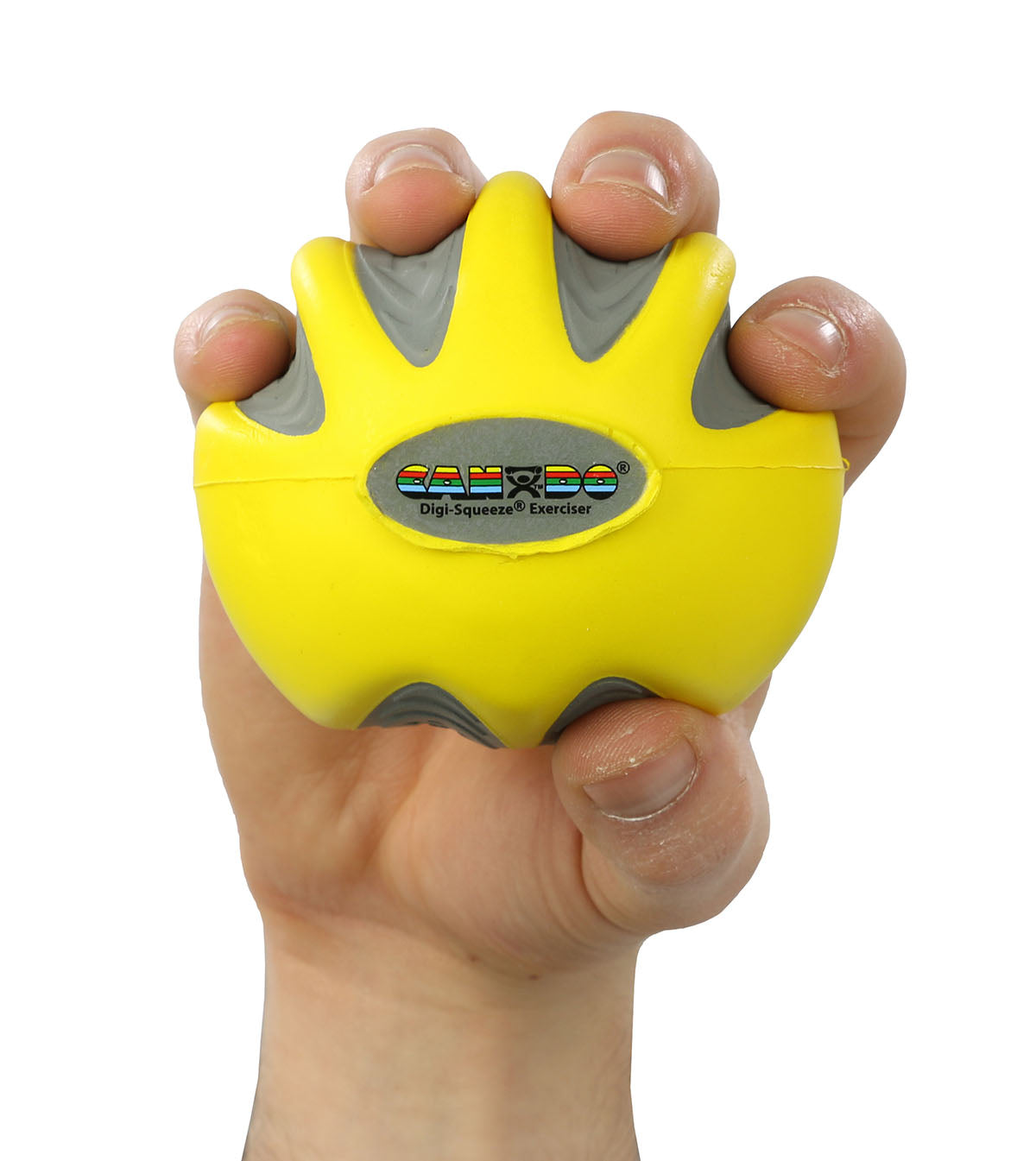 CanDo Digi-Squeeze hand exerciser - Large - Yellow, x-light