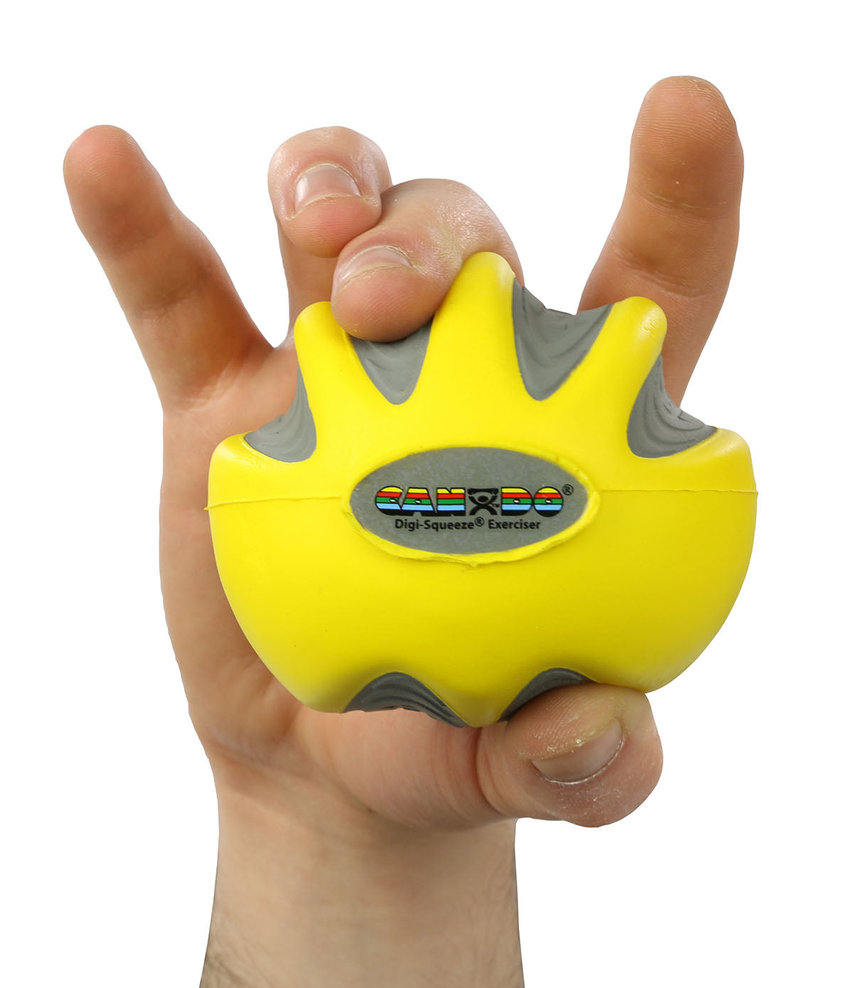 CanDo Digi-Squeeze hand exerciser - Large - Yellow, x-light