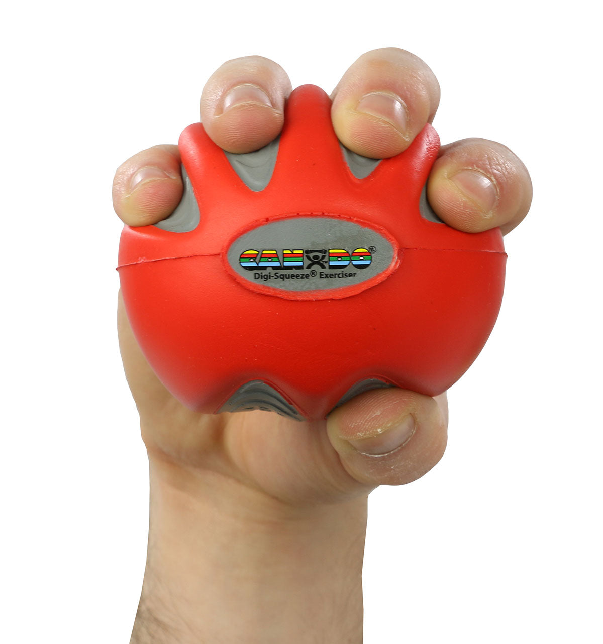 CanDo Digi-Squeeze hand exerciser - Large - Red, light