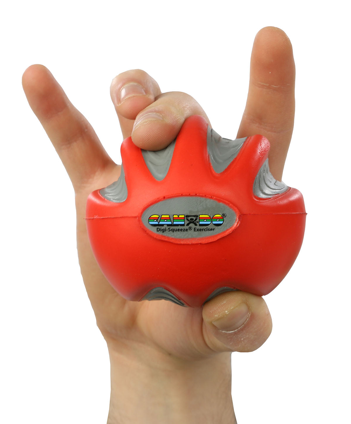 CanDo Digi-Squeeze hand exerciser - Large - Red, light