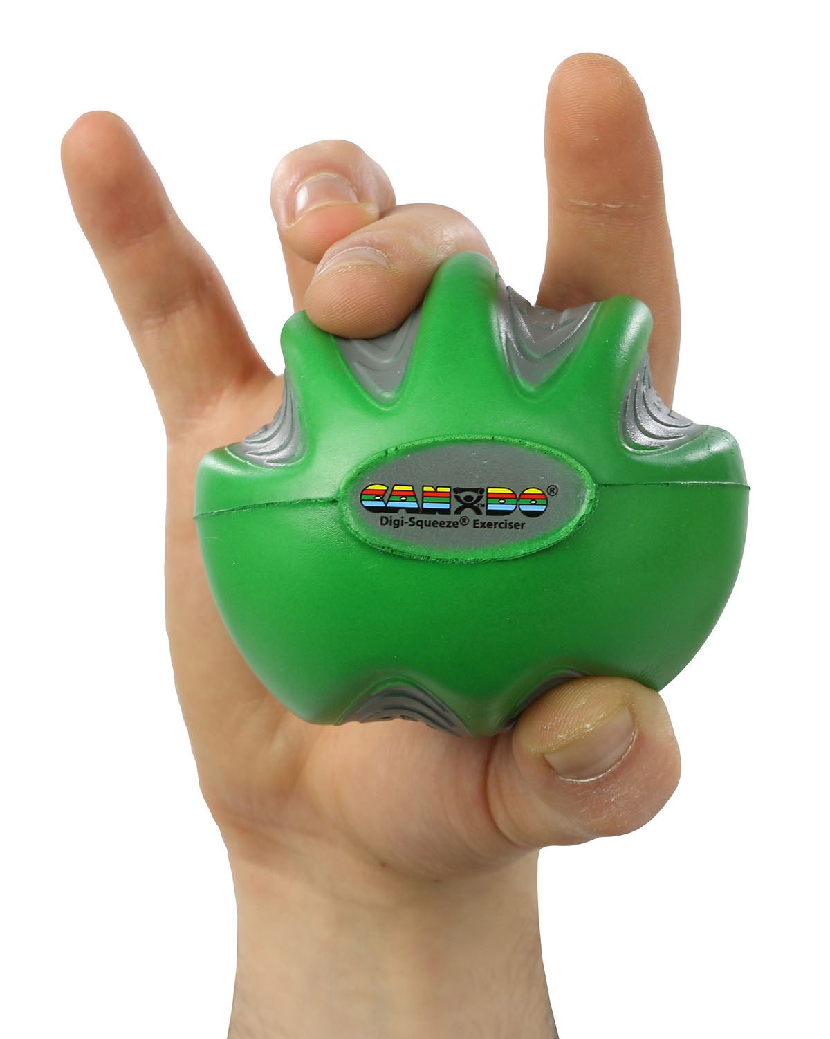 CanDo Digi-Squeeze hand exerciser - Large - green, moderate