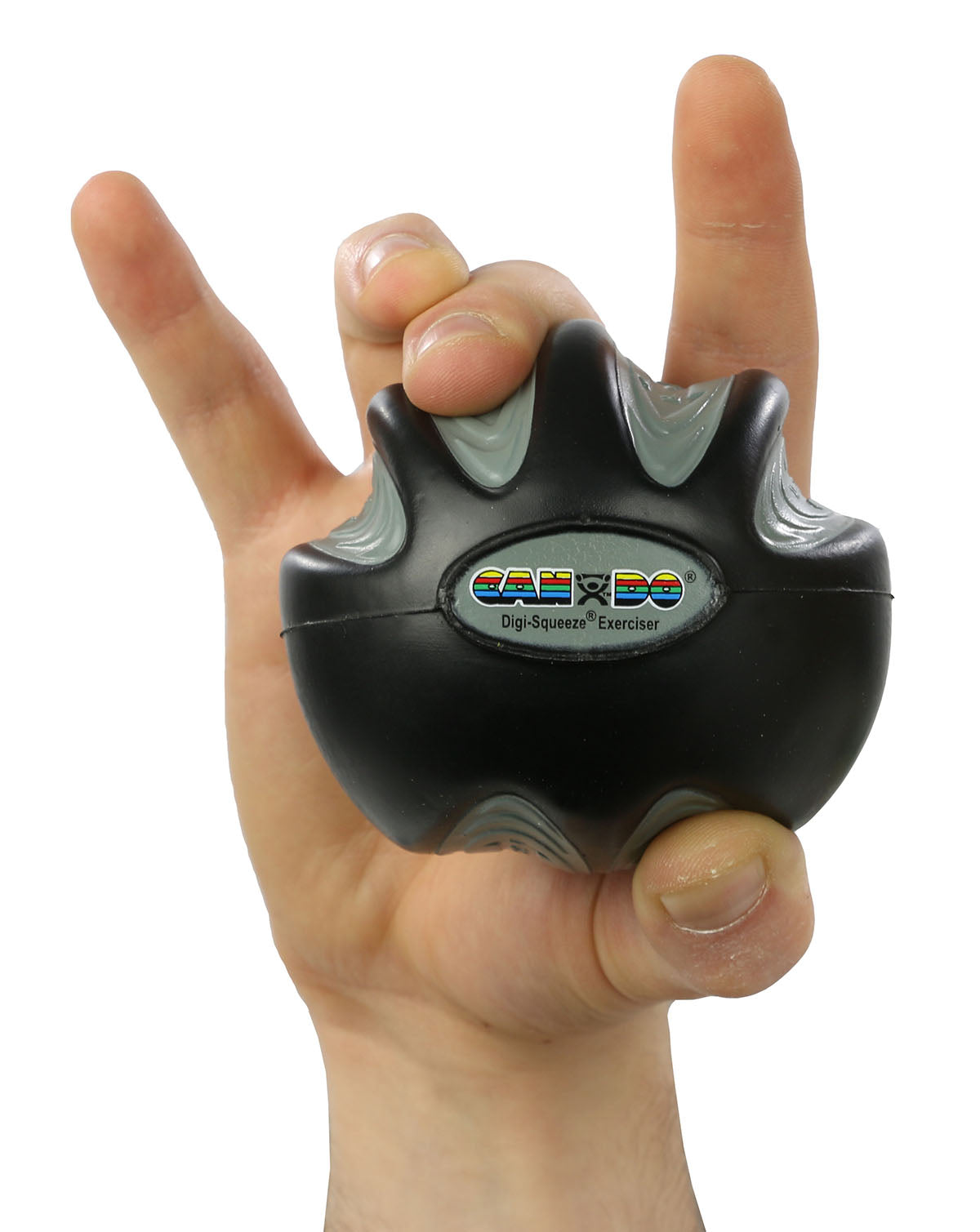 CanDo Digi-Squeeze hand exerciser - Large - Black, x-firm