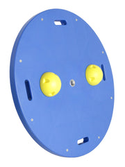 CanDo Balance Board, 16" Diameter Wobble/Rocker Board with 2 Yellow Balls (X-Easy)
