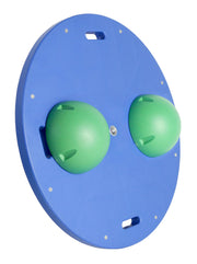 CanDo Balance Board, 16" Diameter Wobble/Rocker Board with 2 Green Balls (Moderate)