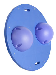 CanDo Balance Board, 16" Diameter Wobble/Rocker Board with 2 Blue Balls (Hard)