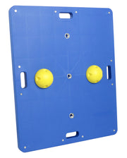 CanDo Balance Board, 15" x 18" Wobble/Rocker Board with 2 Yellow Balls (X-Easy)