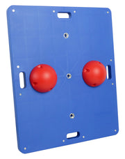 CanDo Balance Board, 15" x 18" Wobble/Rocker Board with 2 Red Balls (Easy)
