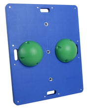 CanDo Balance Board, 15" x 18" Wobble/Rocker Board with 2 Green Balls (Moderate)