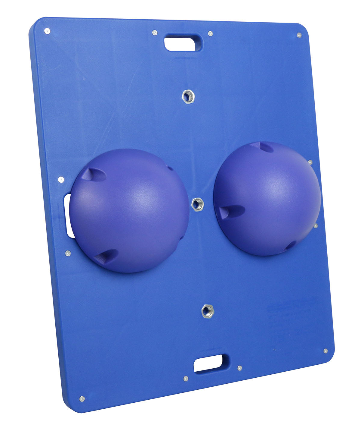 CanDo Balance Board, 14" x 18" Wobble/Rocker Board with 2 Blue Balls (Hard)