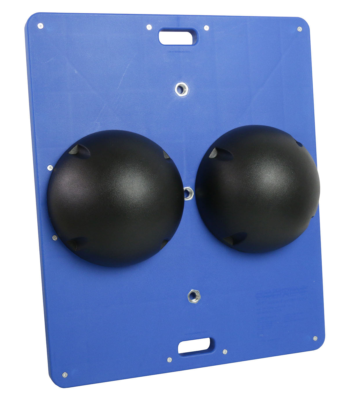 CanDo Balance Board, 15" x 18" Wobble/Rocker Board with 2 Black Balls (X-Hard)