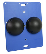 CanDo Balance Board, 15" x 18" Wobble/Rocker Board with 2 Black Balls (X-Hard)