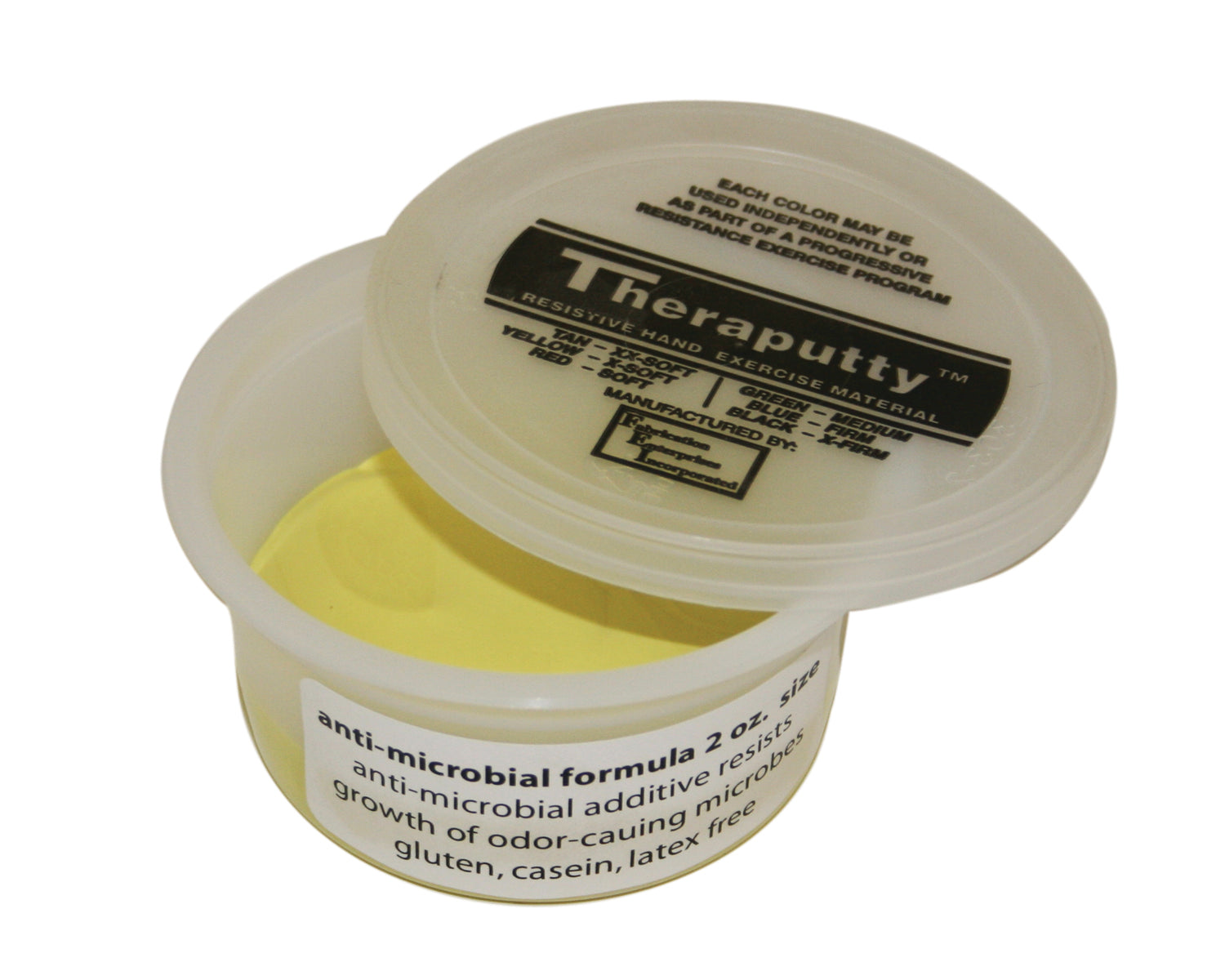 CanDo Antimicrobial Theraputty Exercise Material - 2 oz - Yellow - X-soft