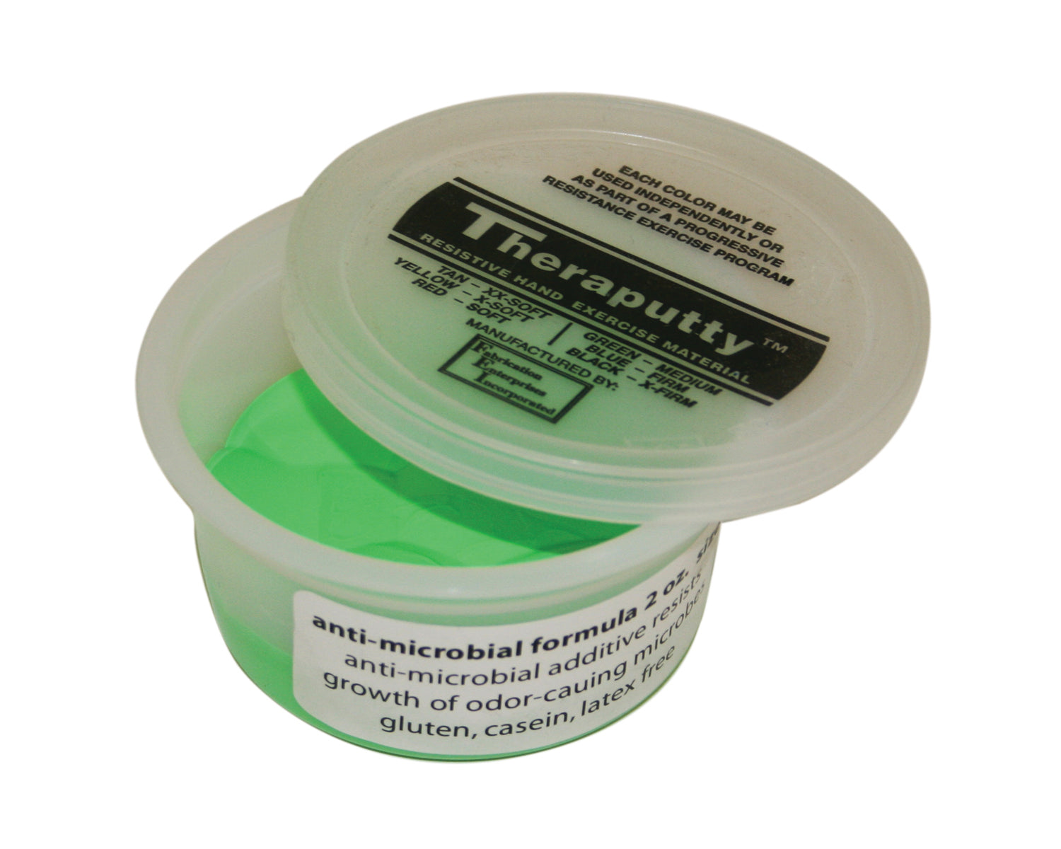 CanDo Antimicrobial Theraputty Exercise Material - 2 oz - Green - Medium