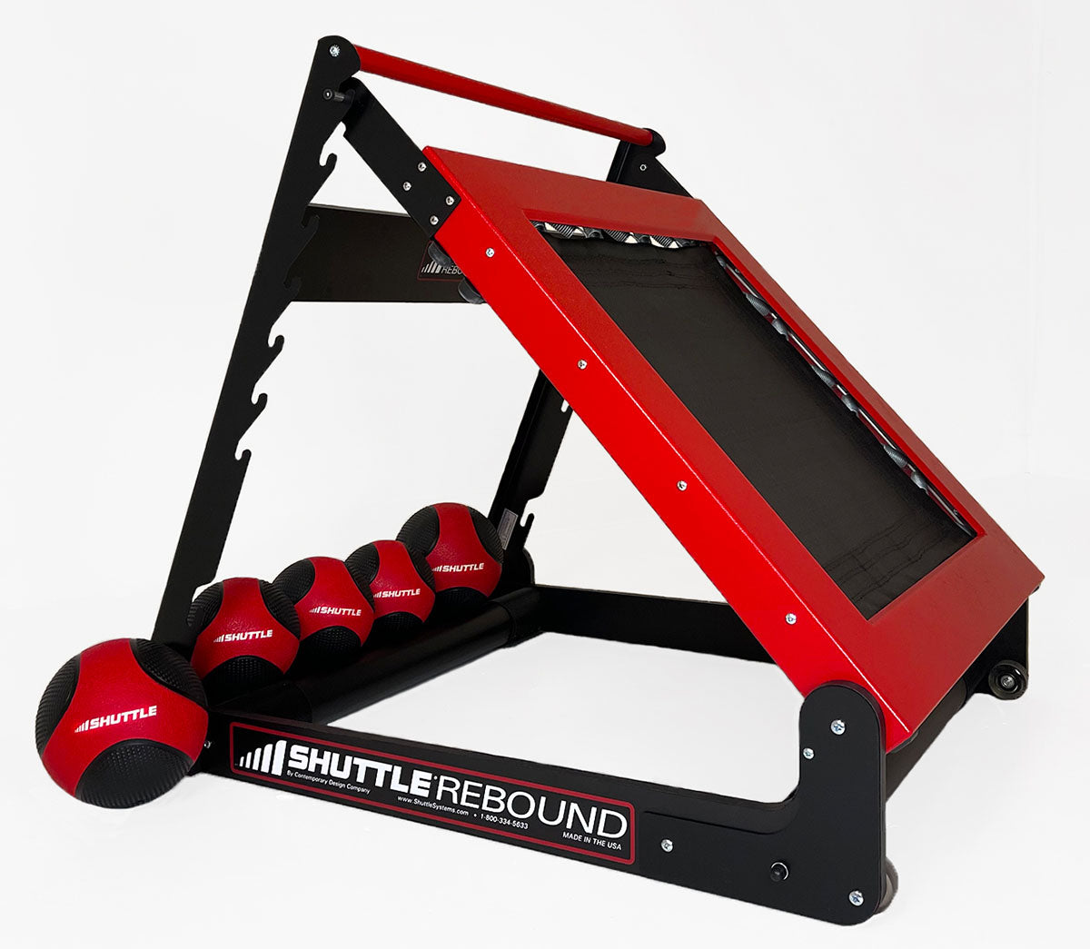 Shuttle Red Rebound Set with 5 Red Medicine Balls