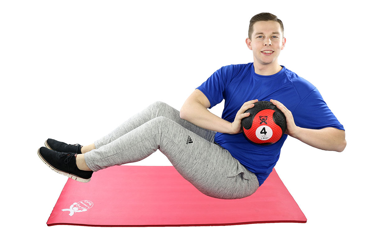 CanDo, Firm Medicine Ball, 8" Diameter, Red, 4 lbs.
