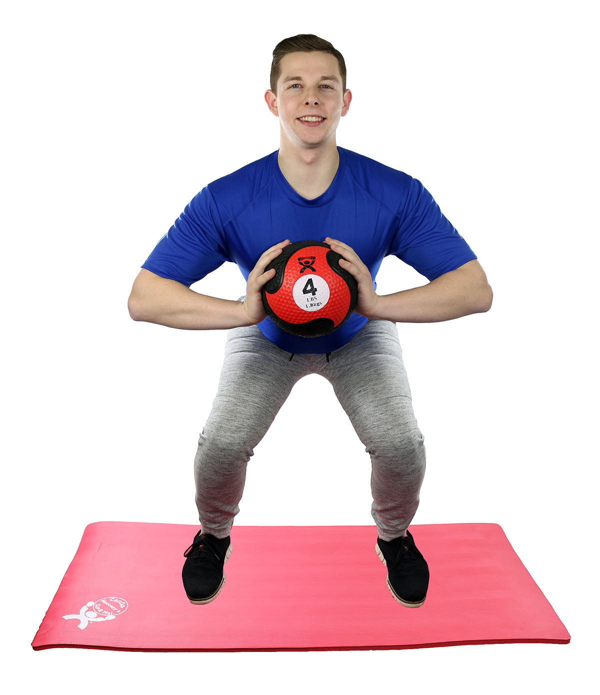 CanDo, Firm Medicine Ball, 8" Diameter, Red, 4 lbs.