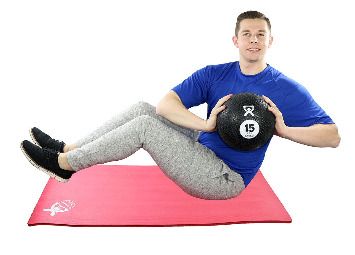 CanDo, Firm Medicine Ball, 10" Diameter, Black, 15 lbs.