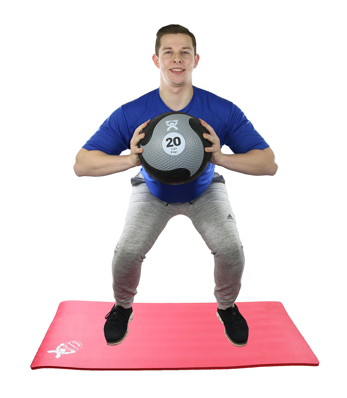 CanDo, Firm Medicine Ball, 11" Diameter, Silver, 20 lbs.