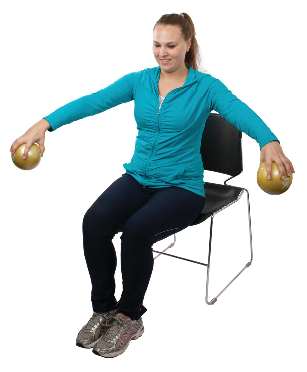 CanDo WaTE Ball - Hand-held Size - Yellow - 5" Diameter - 2.2 lb