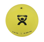 CanDo, Soft and Pliable Medicine Ball, 5" Diameter, Yellow, 2 lbs.