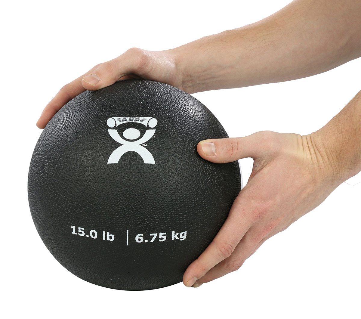 CanDo, Soft and Pliable Medicine Ball, 9" Diameter, Black, 15 lbs.