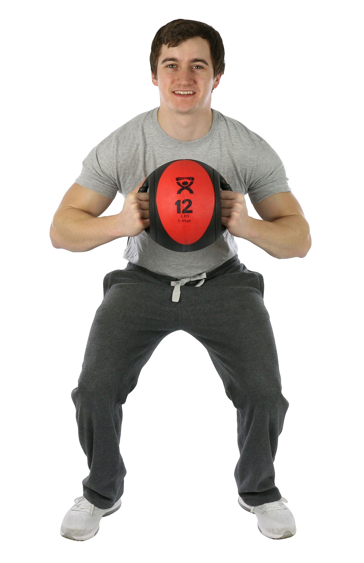 CanDo, Dual-Handle Medicine Ball, 9" Diameter, 5-piece set (1 ea: yellow through black)