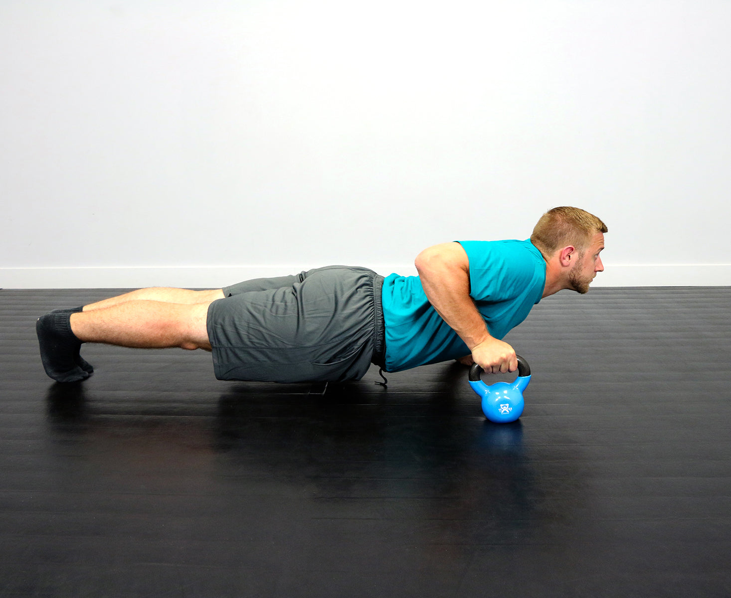 CanDo vinyl-coated kettlebell - Blue - 15 lb