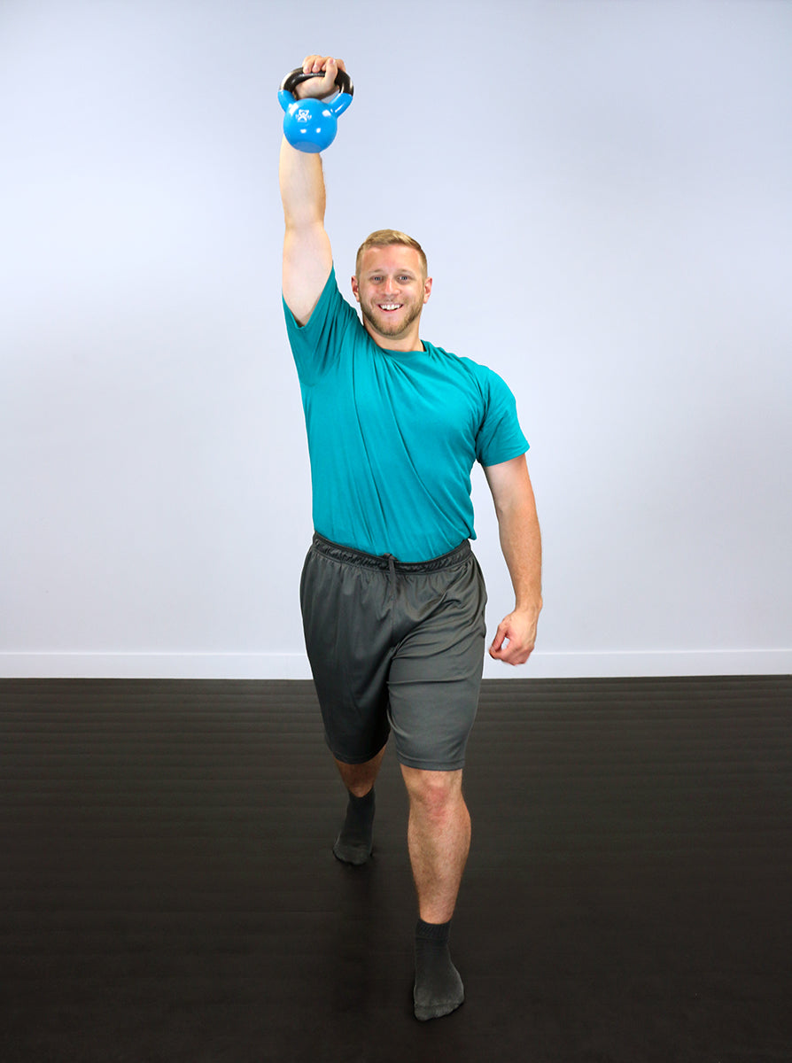 CanDo vinyl-coated kettlebell - Blue - 15 lb
