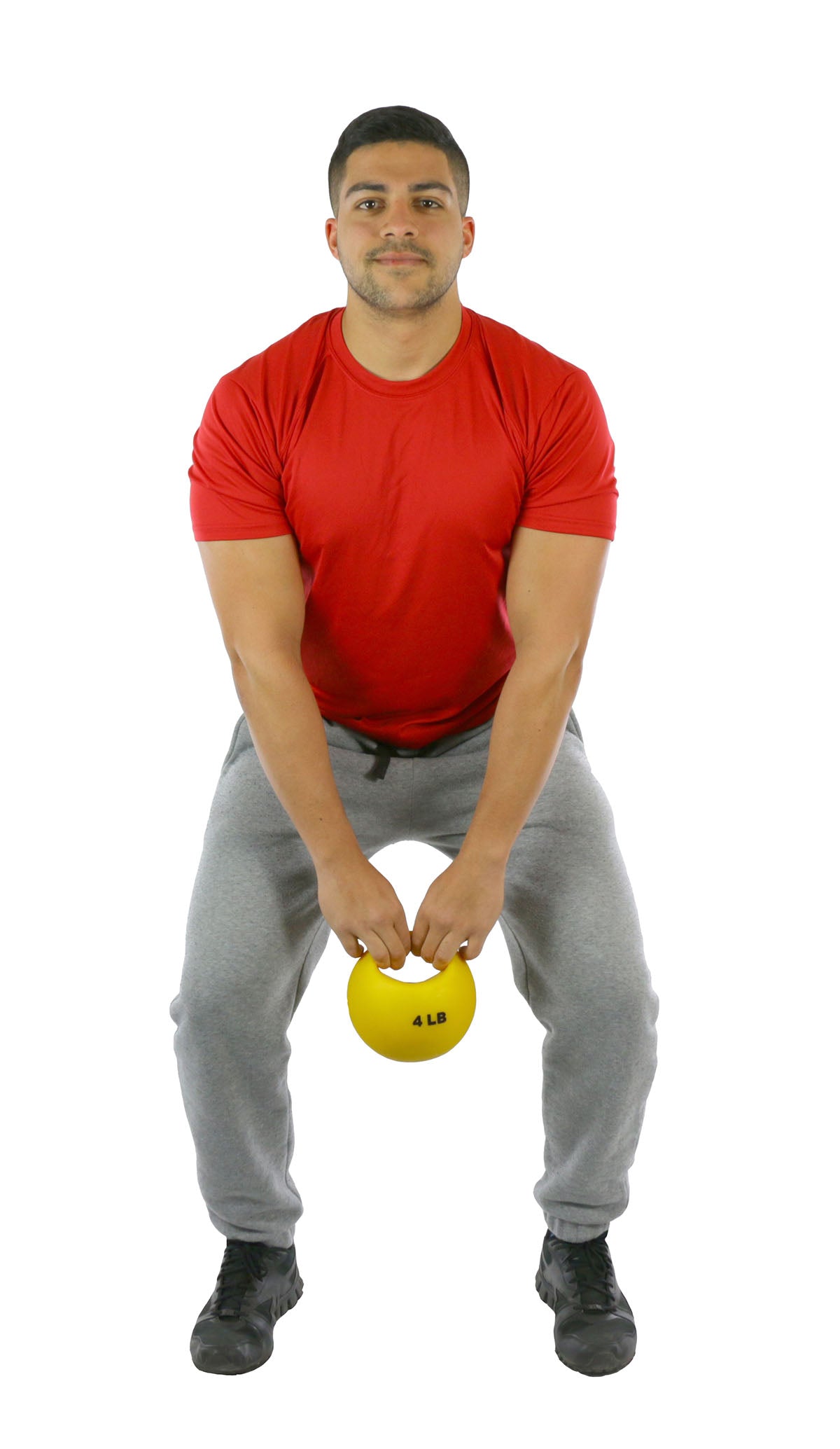 CanDo One Handle Medicine Ball - 4 lb - Yellow
