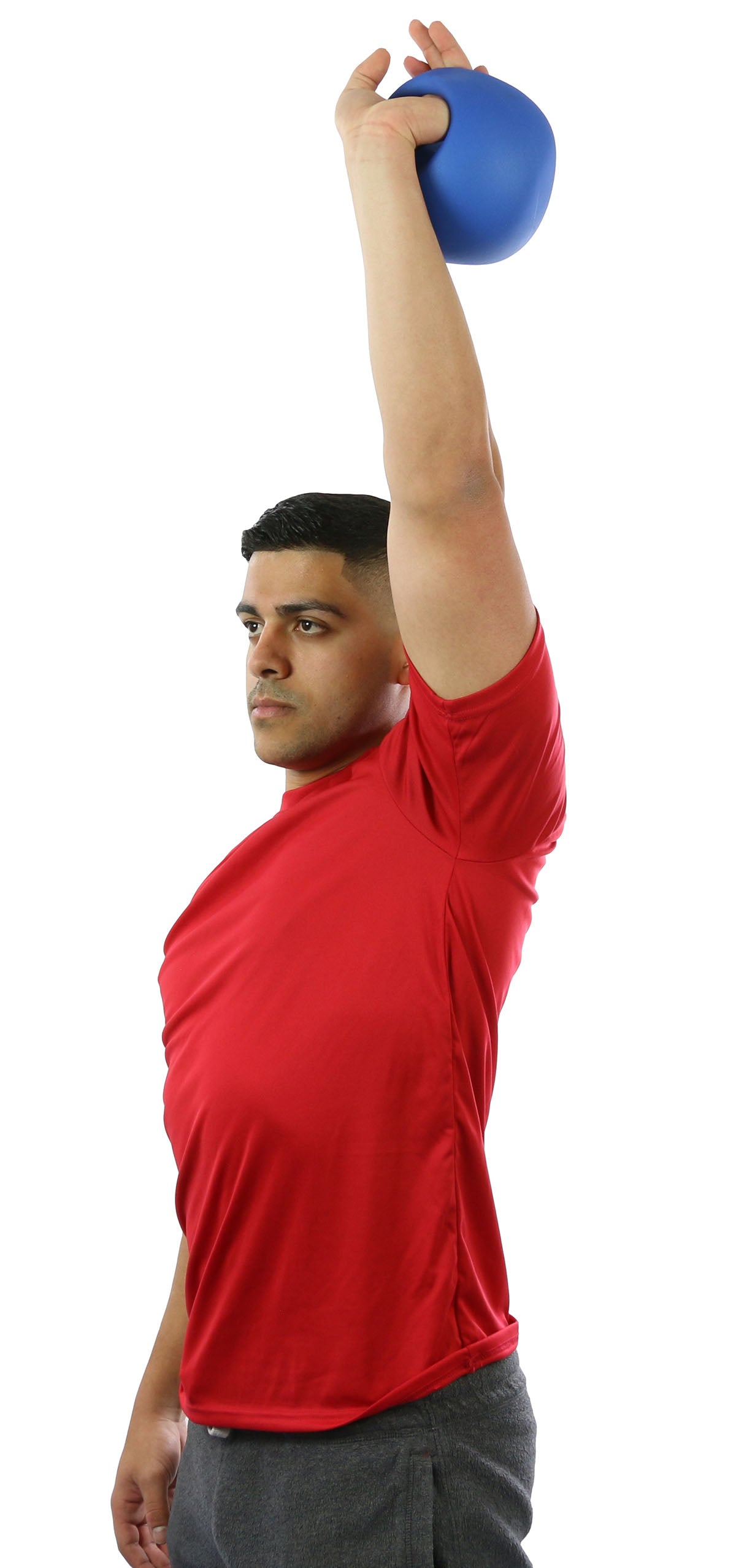 CanDo One Handle Medicine Ball - 10 lb - Blue