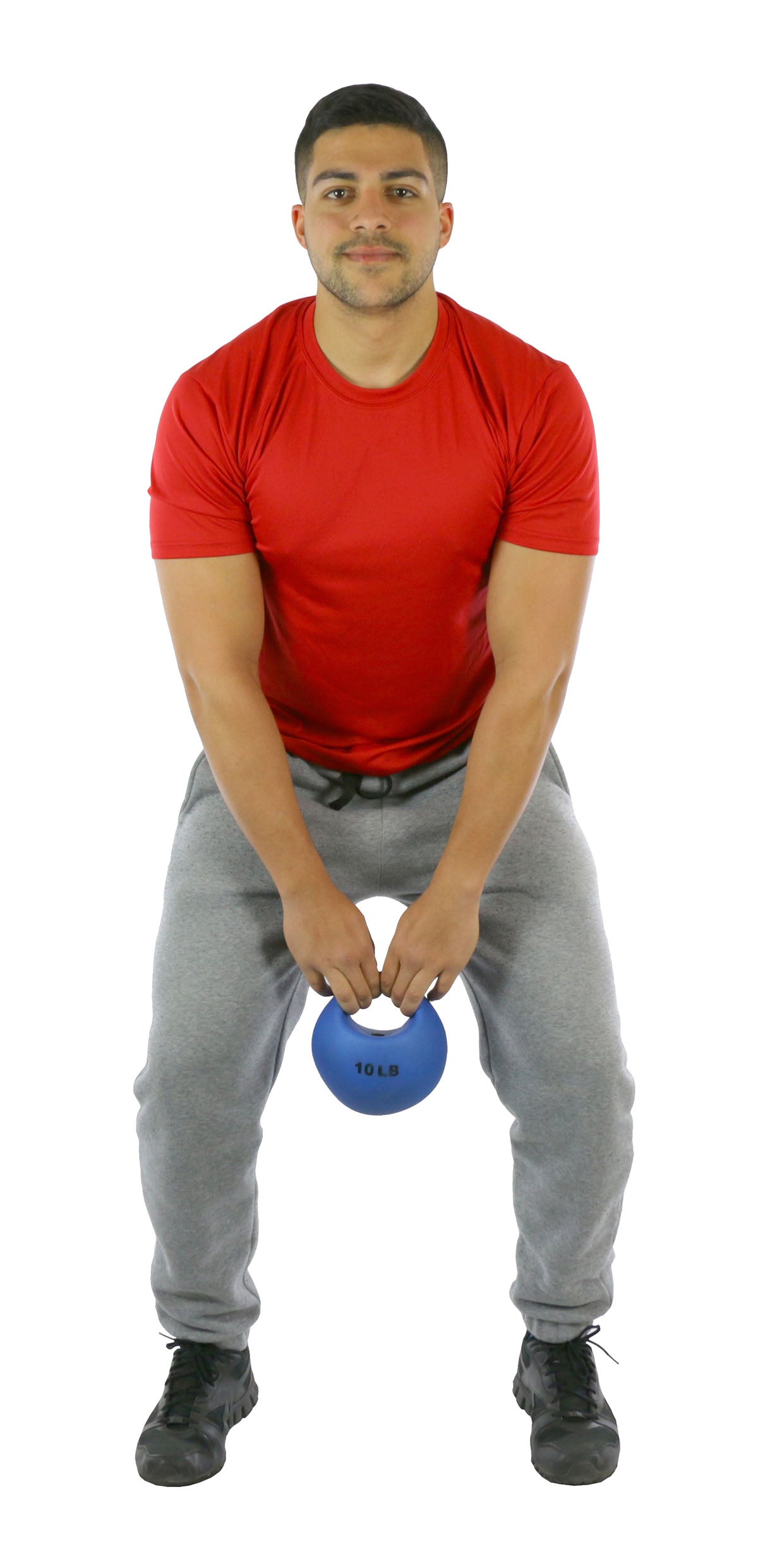 CanDo One Handle Medicine Ball - 10 lb - Blue