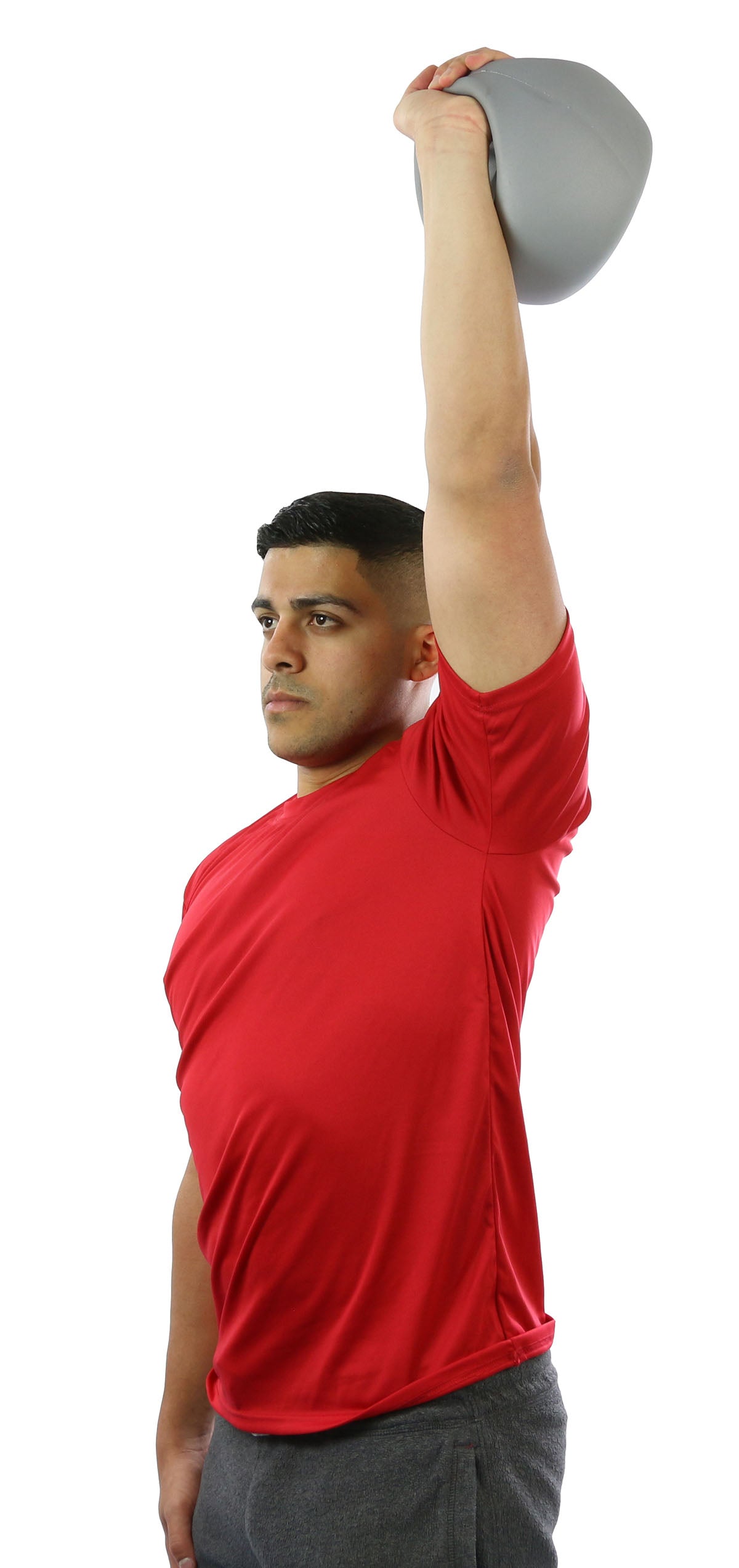 CanDo One Handle Medicine Ball - 15 lb - Silver