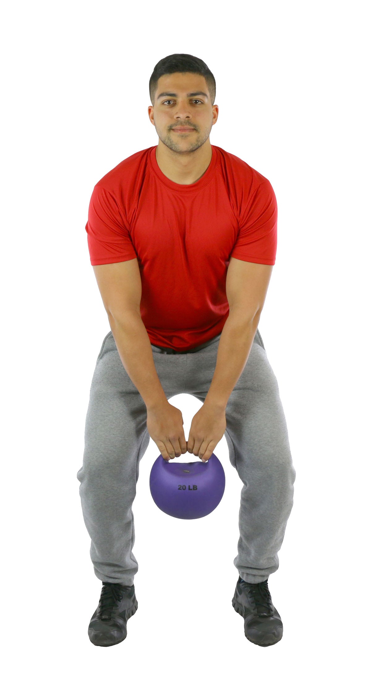 CanDo One Handle Medicine Ball - 20 lb - Purple