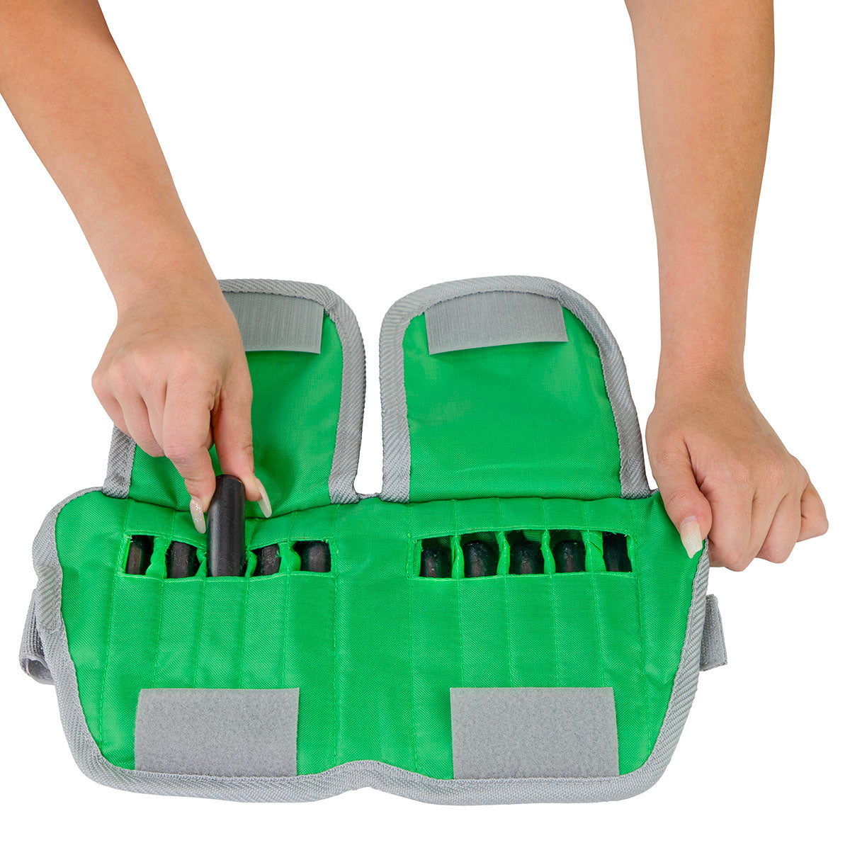 The Adjustable Cuff ankle weight - 5 lb - 10 x 0.5 lb inserts - Green - pair