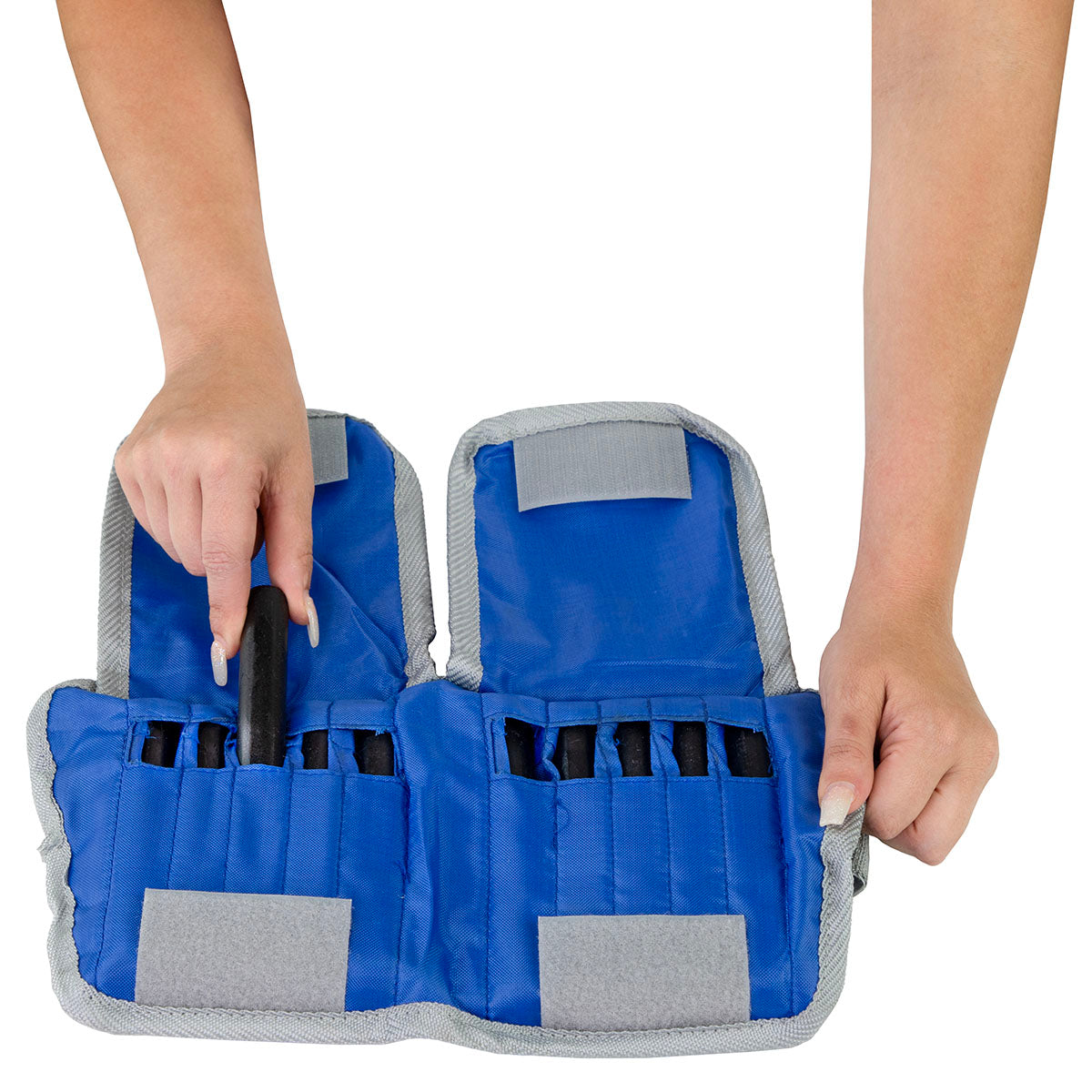 The Adjustable Cuff ankle weight - 10 lb - 20 x 0.5 lb inserts - Blue - each