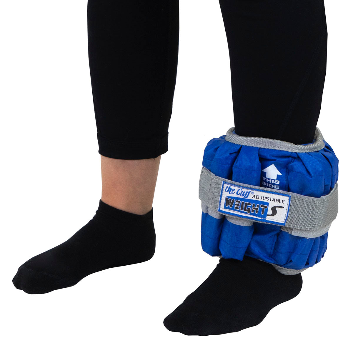 The Adjustable Cuff ankle weight - 10 lb - 20 x 0.5 lb inserts - Blue - pair